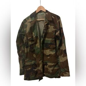 US Military Woodland Camo BDU Jacket Small Regular Vintage Army Field Coat